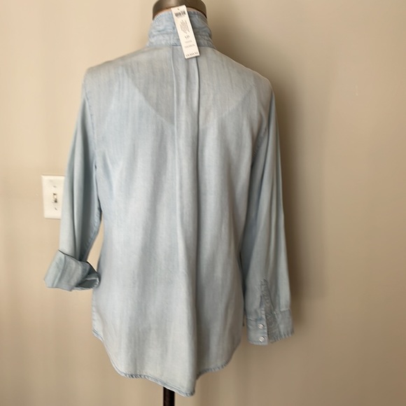 Chico’s Light Wash Jean Shirt - Picture 5 of 10